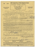 Two December 1958 Contracts Signed by Moe Howard, Who Signs Each ''3 Stooges by Moe Howard'' -- AGVA Contracts for Three Stooges Performances -- Each Measures 8.5'' x 11'', Very Good